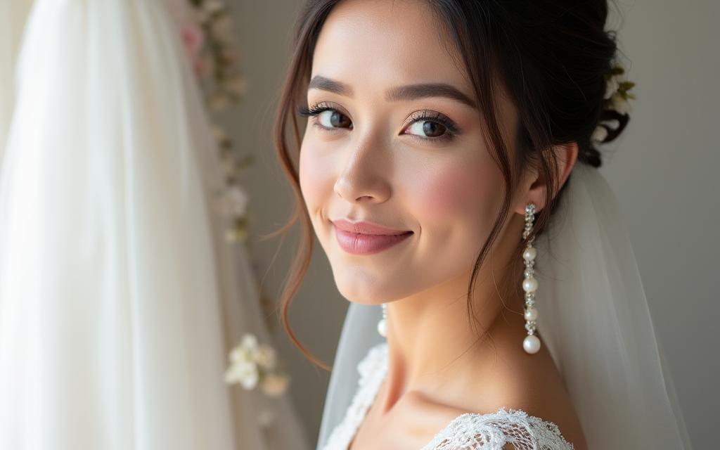 Svatební líčení nevěsty