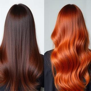 Proměna vlasů - před a po